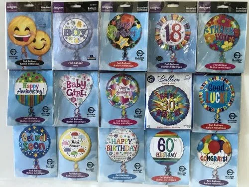 helium balloons (small selection) $15.00 gifts and add on’s selection